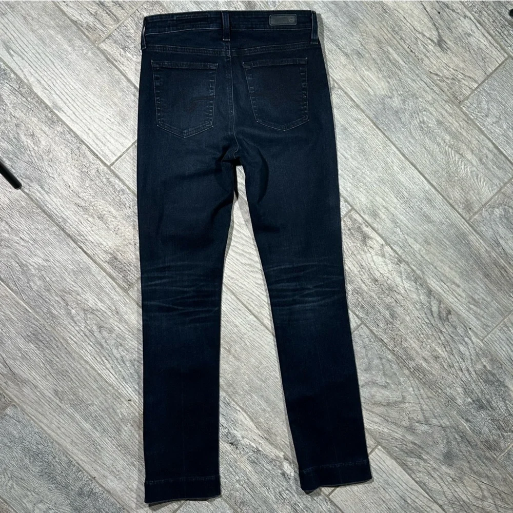 AG ADRIANO GOLDSCHMIED THE MARI Dark Wash High Rise Straight Leg Jeans 27 - Picture 8 of 15